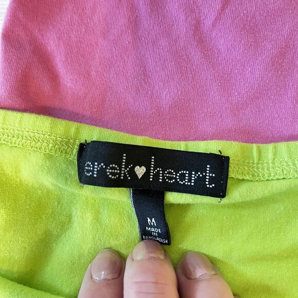 Derek Heart Cotton Blend Strapless Tube Top - Set of 2 Green & Pink - Medium - Picture 3 of 10